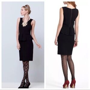 EUC Ganni Textured Black Peplum Dress MP​​​​​